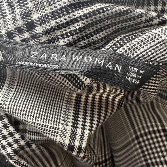 Plaid Zara Houndstooth Wrap Blouse - Picture 5 of 8